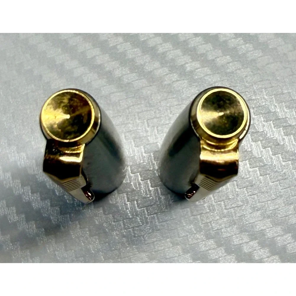 Parker 45 Pen Caps Set of 2 Good Lustraloy Stainless Gold Filled Clip USA